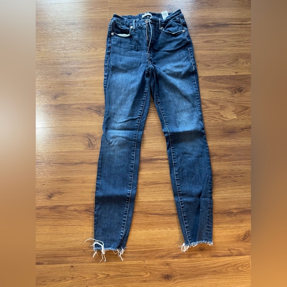 Good American Dark Blue Skinny Jeans Size 6